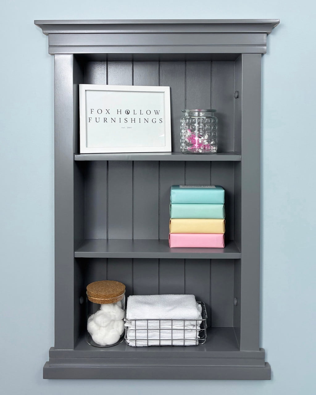 Inset Shelef In Wall Fox Hollow Furnishings 14x24 Elliot Craftsman Recessed Wood Wall Niche ...