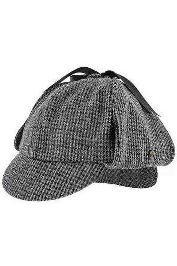 Fox & Hound - Walrus Hats Multi-colored Wool Blend Checkered Sherlock Holmes Deerstalker Hat