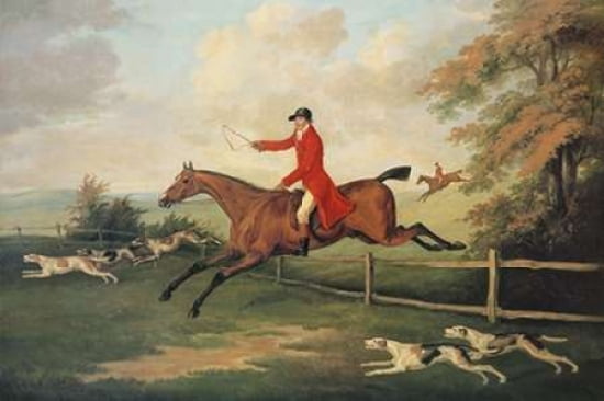 Fox Hunting Scene Canvas Art - JN Sartorius (24 x 36)