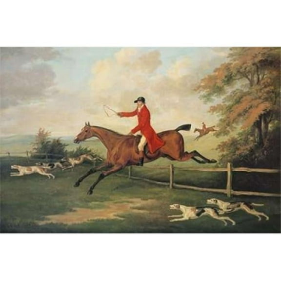 Fox Hunting Scene Poster Print by J.N. Sartorius