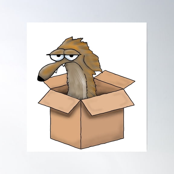 Fox In A Box Poster Wall Art, Modern Wall Decor For Living Room Bedroom, 16x24 UNFRAMED