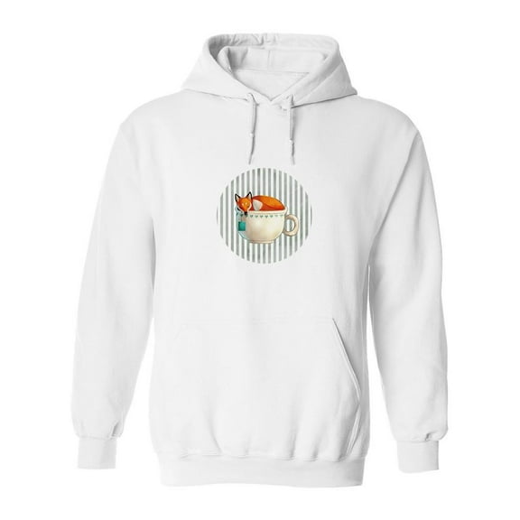 Fox In A Mug Hoodie Women -SPIdeals Designs, Female 5X-Large