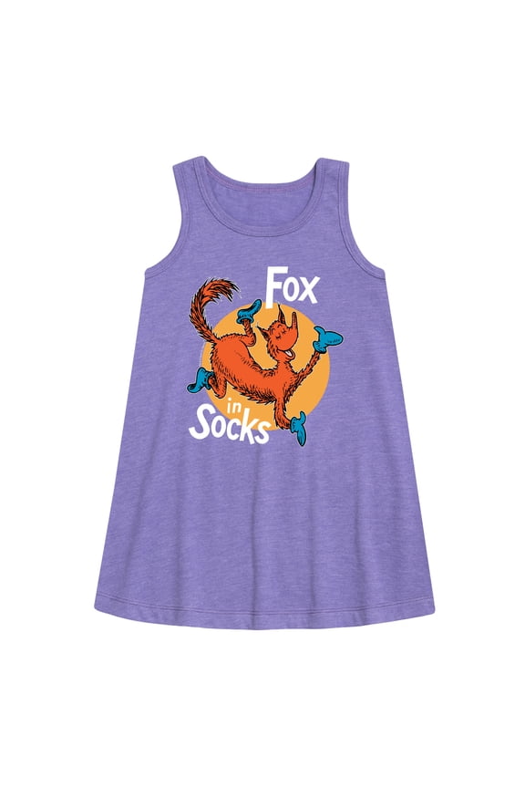 Fox In Socks Jumping - Girls Aline Dress