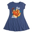 thumbnail image 1 of Fox In Socks Jumping  - Girls Fit And Flare Cap Sleeve Dress, 1 of 5