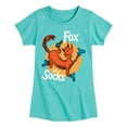 thumbnail image 1 of Fox In Socks Jumping  - Girls Fitted Short Sleeve Tee, 1 of 6