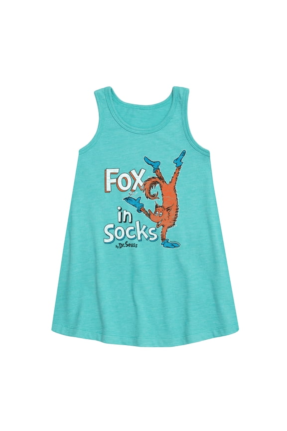Fox In Sox Book Cover - Girls Aline Dress