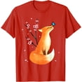 thumbnail image 1 of Fox Japanese Cherry Blossom Flower Vintage Gift Unisex T-Shirt for Men Women Kids, 1 of 5