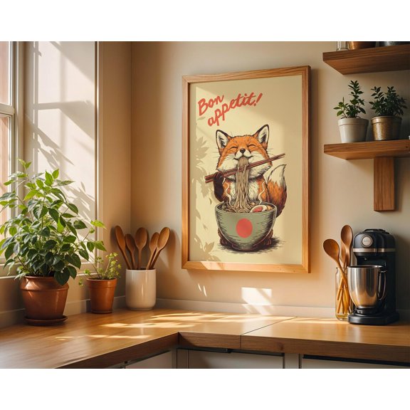 Fox Kitchen Wall Art Home Decor