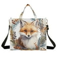 thumbnail image 1 of Fox Leaves Fruit Circle Corduroy Tote Bag Handbag Large Messenger Bag Shoulder Crossbody Zipper Bag Purse, 1 of 8