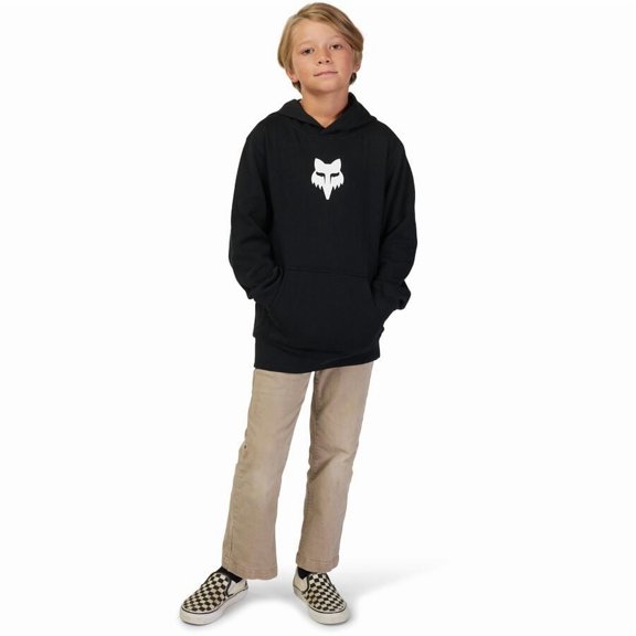 Fox Legacy Youth Pullover Hoodie (Large, Black)