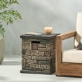 thumbnail image 1 of Fox Lightweight Concrete Outdoor Tank Holder Side Table, Stone Finish, 1 of 7
