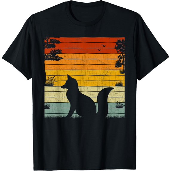 Fox Lover Men Women Retro Style Vintage Fox T-Shirt men and women can wear, black, white, gifts