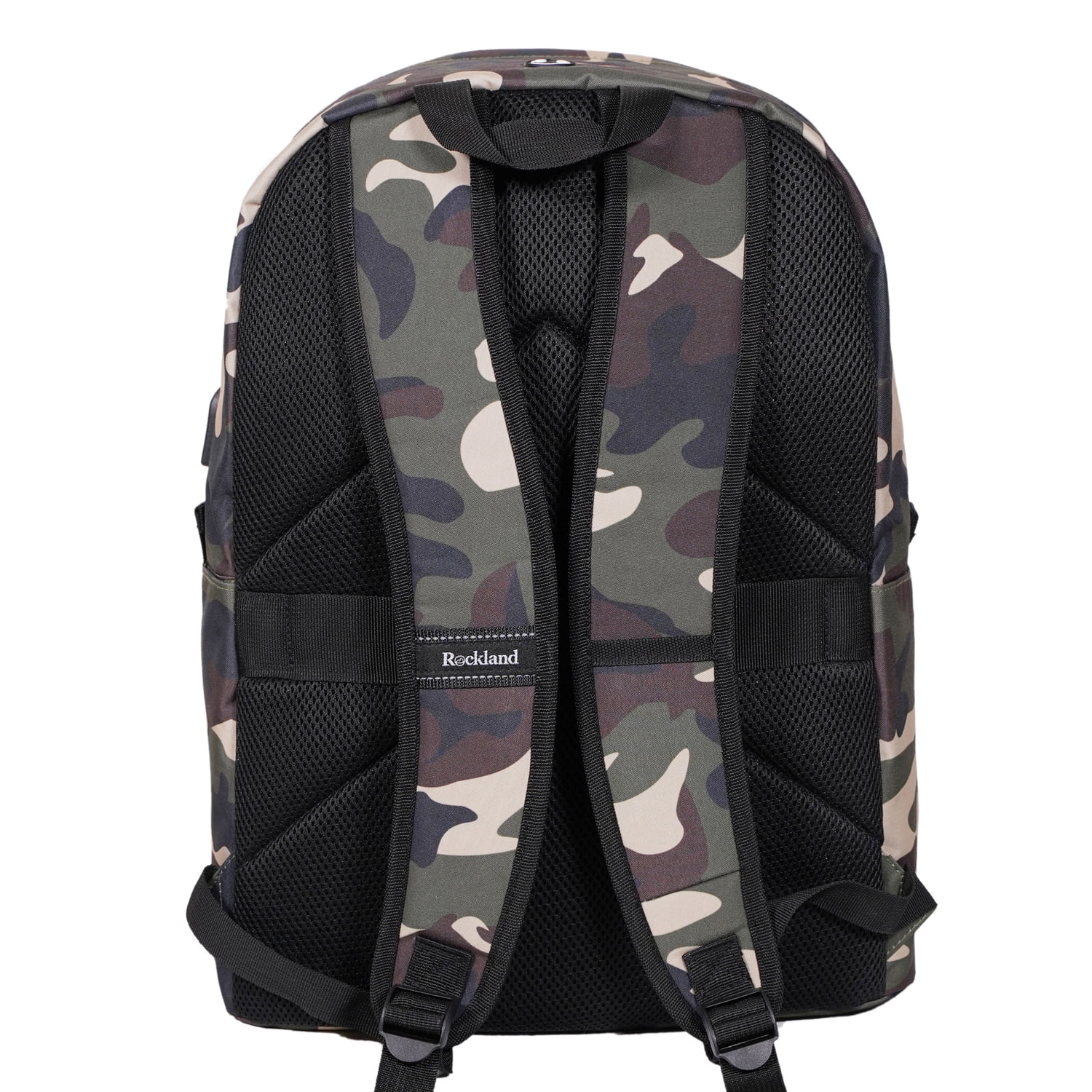 Rockland Classic Laptop Backpack - ACU Camo, Large, Fits 16" Laptop, USB Charging Port, Water Resistant