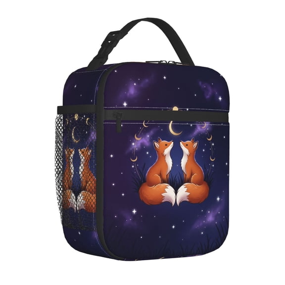 Fox Lunch Box, Compact Matte Tone Fox Insulated Tote, Reusable Advanced Tech Thermal Carrier with Grab-and-Go Handle, Practical Daily Food Pack for Adults