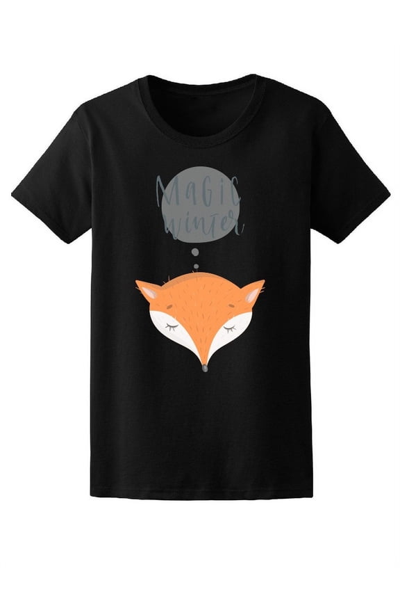 Fox Magic Winter Lettering T-Shirt Women -Image by Shutterstock, Female Large