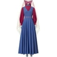 thumbnail image 1 of Fox Maid Marian Dress with Head Pieces Outfits Blue Long Dress Vixen Dress for Women, 1 of 7