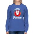 thumbnail image 1 of Fox Mask Brave Fearless Sweatshirt Women -Image by Shutterstock, Female Large, 1 of 4