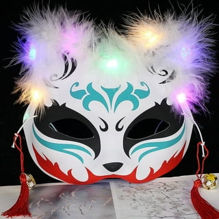 3pcs Half Face Fox Mask Animal Face EVA Mask Masquerade Cosplay Costume Prop