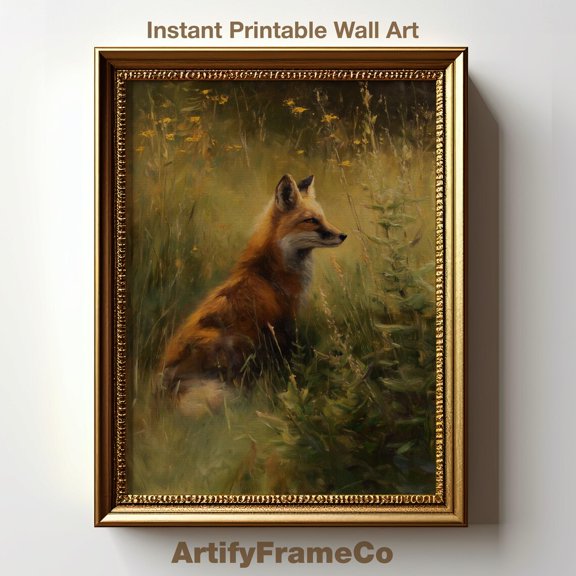 Fox Meadow Woodland Wall Art Print