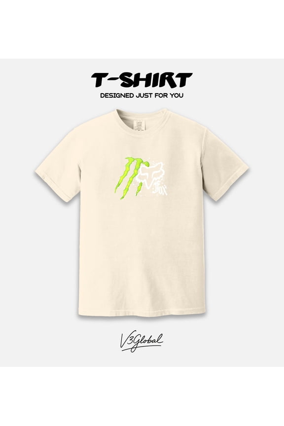 Fox MonsterEnergy Motocross MX DXZ Comfort Color T-Shirt, for men & women, up to size 4XL