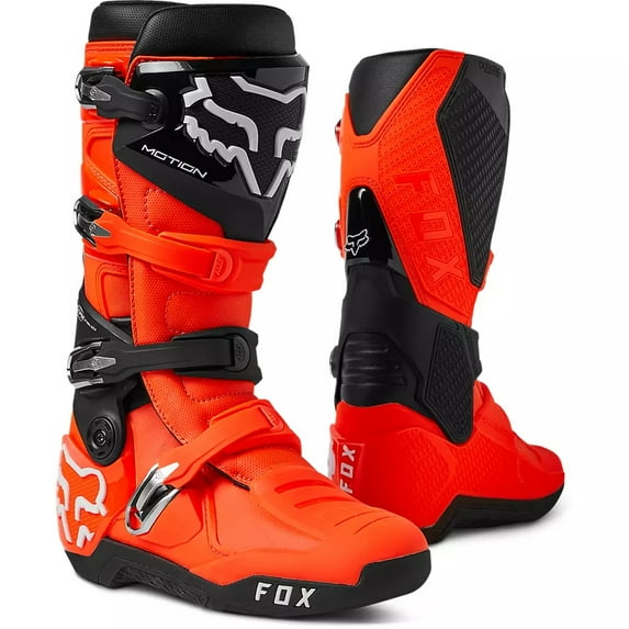 Fox Motion Boots (10, Flo Orange)