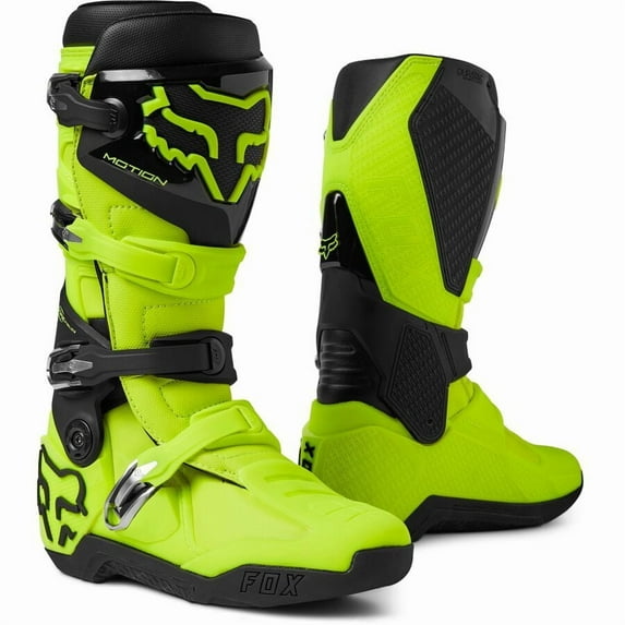 Fox Motion Boots (11.5, Flo Yellow)