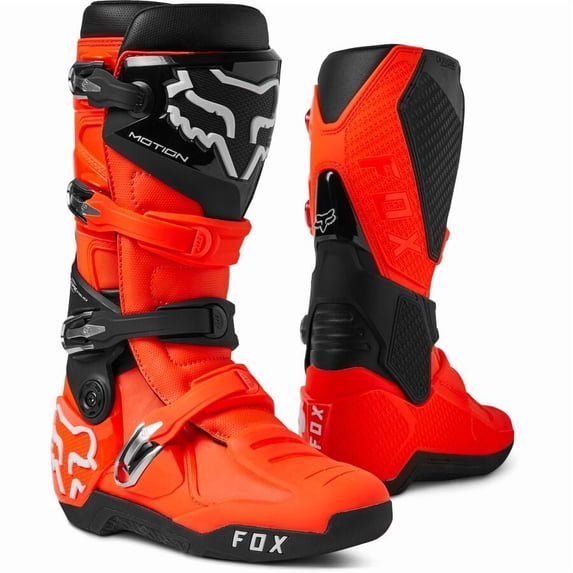 Fox Motion Boots (9, Flo Orange)