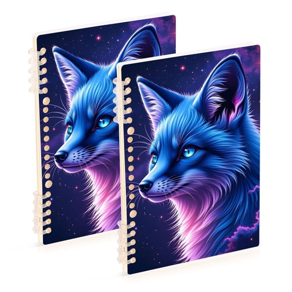 Fox Nebula Stars Notebook Detachable Coil Notebook Diary Plan Book A5 Size 60 Pages 1 Pack