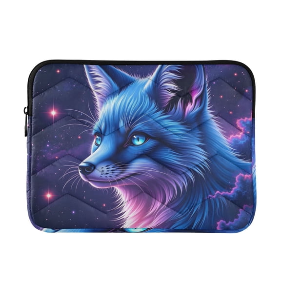 Fox Nebula Stars Quilted Laptop Protective Cases Computer Sleeves Tablet Bags Briefcases M