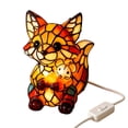 thumbnail image 1 of Fox Night Light Style Stained Glass Decorative Lamp Warm Soft Glow Accent Lighting for Bedroom Living Room Nursery Side Table Home Decor Everyday Use, 1 of 6