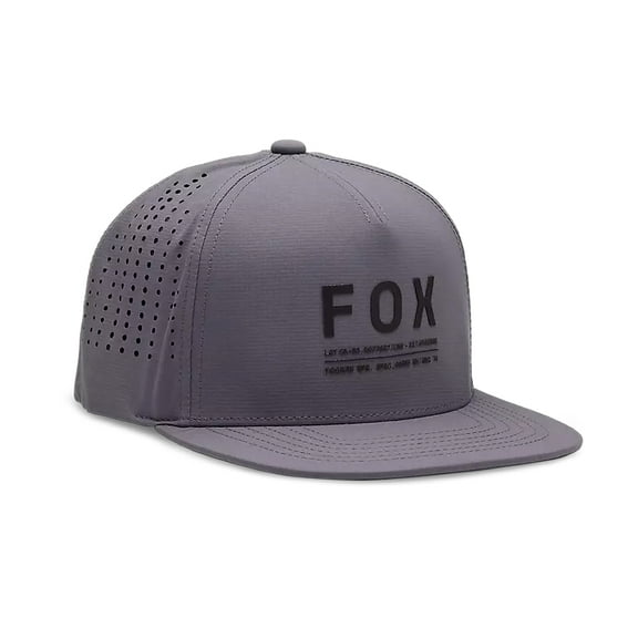 Fox Non Stop Tech Snapback Hat (One Size Fits Most, Steel Gray)