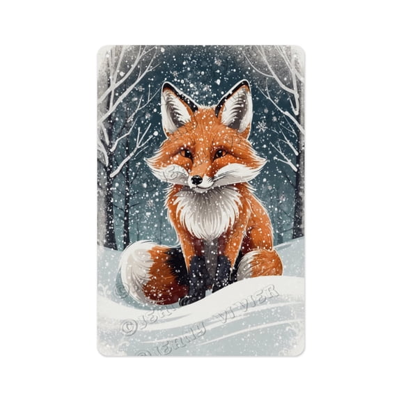 Fox Novelty Metal Sign 12x16 Inches - Unique Fox Decor, Ideal Gift for Animal Enthusiasts and Rustic Decor Fans