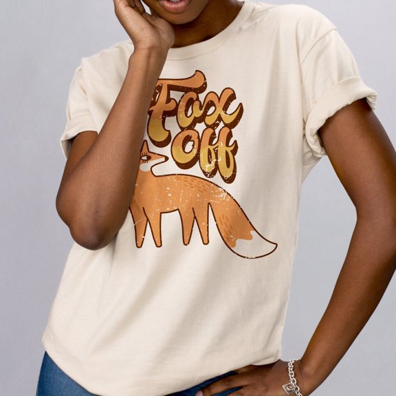 Fox Off Unisex T-Shirt, Funny Graphic Tee, Trendy Funny Fox Graphic Shirt Top, Gifts For H