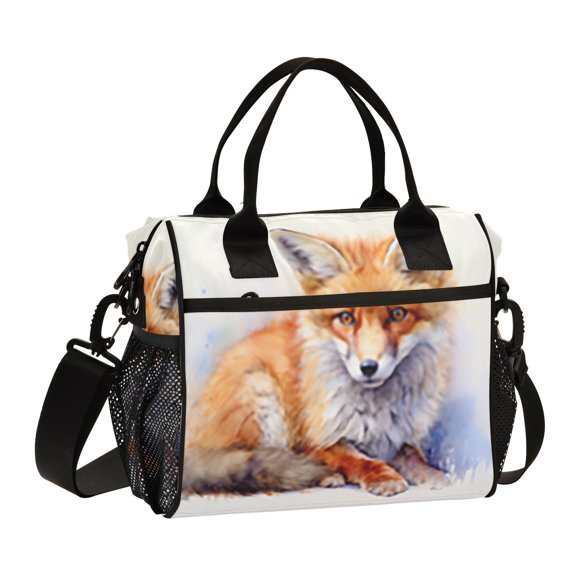 Fox Orange Cooler Bag Lunch Bag Soft Cooler Cooling Tote Insulated Lunch Box for Adult Men Women