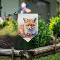 Fox Orange Garden Flag 18" x 12.5" Double Sided Yard Lawn Outdoor Decor Small Yard Flags