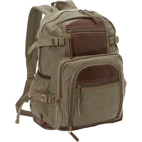 Fox Outdoor Products Retro Londoner Commuter Daypack, Olive Drab