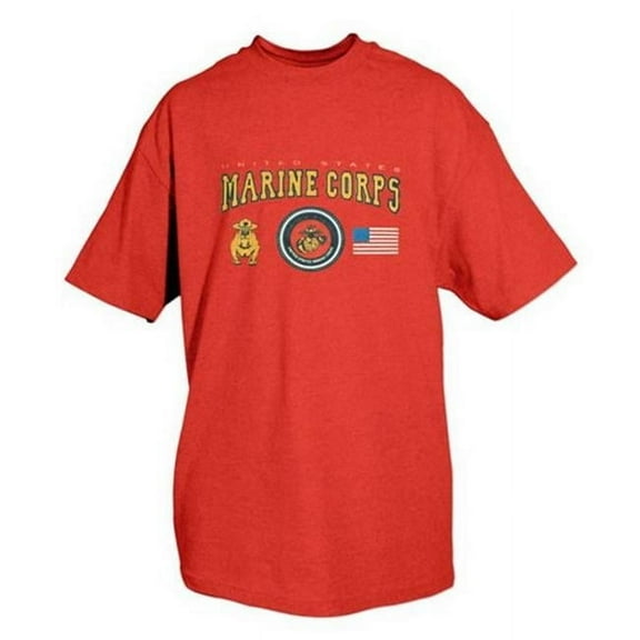 Usmc With Logos T-shirt Red Large
