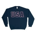 thumbnail image 1 of Usa Flag Crewneck Sweatshirt Navy - Large, 1 of 1