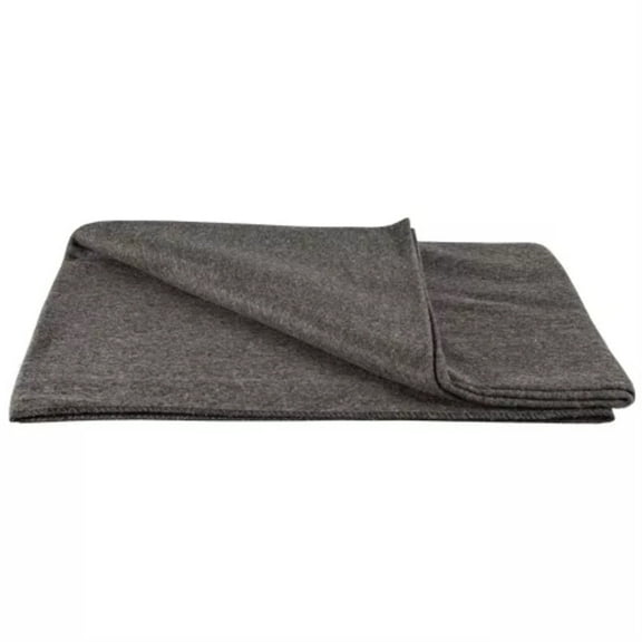 Wool Blanket - Grey Grey 66" x 90"
