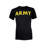 Fox Outdoor Products Army One-Sided Yellow Imprinted T-Shirt, Black, X-Large