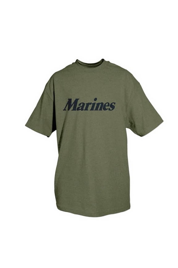 Marines One-Sided Imprinted T-Shirt - Olive Drab - Small