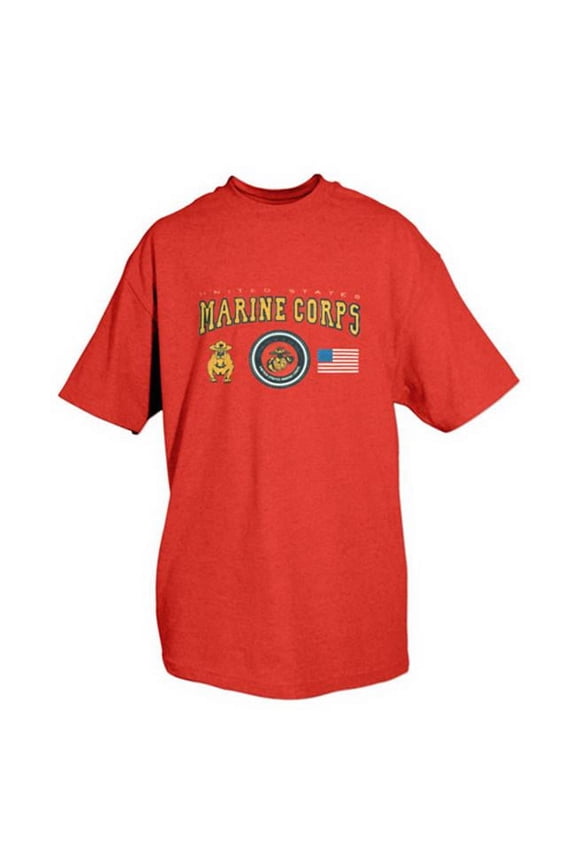 Marines One-Sided Imprinted T-Shirt - Red - Medium