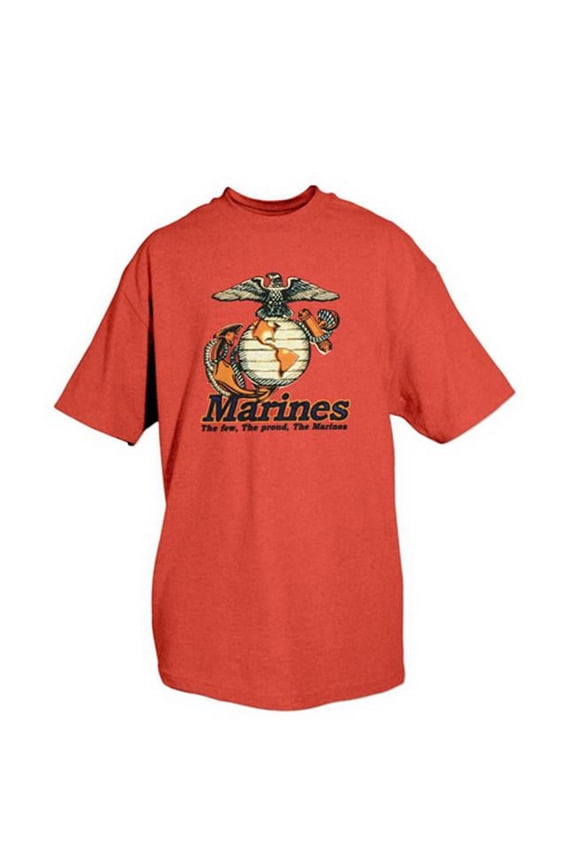 Marines One-Sided Imprinted T-Shirt - Red - Small