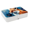 thumbnail image 1 of Fox PU Leather Jewelry Box with Removable Compartment - Portable Earring Organizer and Storage Box, 1 of 6