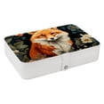 thumbnail image 1 of Fox PU Leather Jewelry Display Box with Removable Compartment, Portable Necklace and Bracelet Holder, 1 of 6
