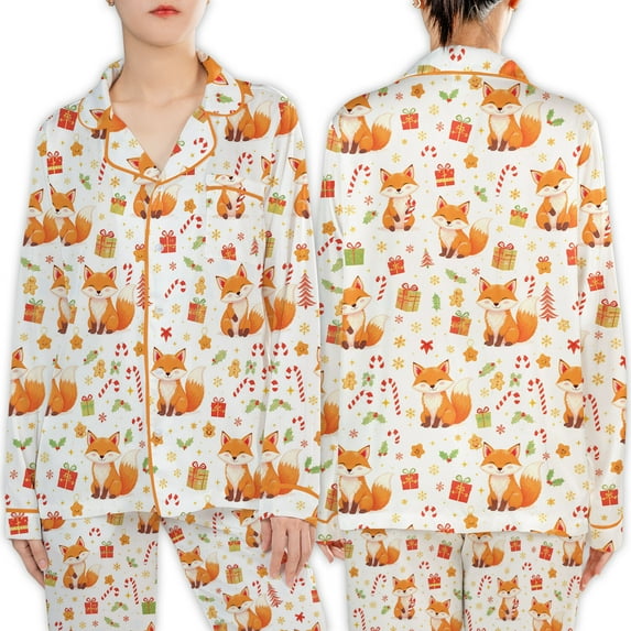 Fox Pajama Sets For Women, Christmas Pajamas, Family Christmas Pajamas