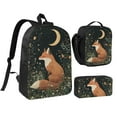 thumbnail image 1 of Fox Pattern Backpack 17 Inch Set with Lunch Bag and CaseDurableTravel Bag Combo for Work Commuting Daily Use, 1 of 8