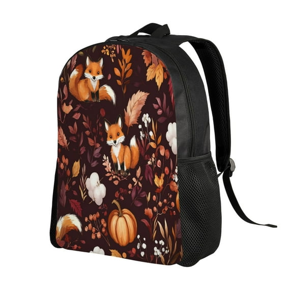 Fox Pattern Backpack Double Shoulder Backpack Durable, Spacious, Ergonomic Design for Travel, Work & Outdoor Use