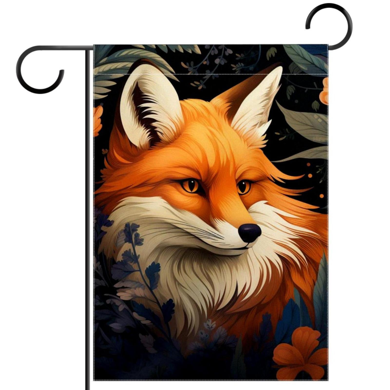 Fox Pattern Garden Banners: Outdoor Flags for All Seasons, Waterproof ...