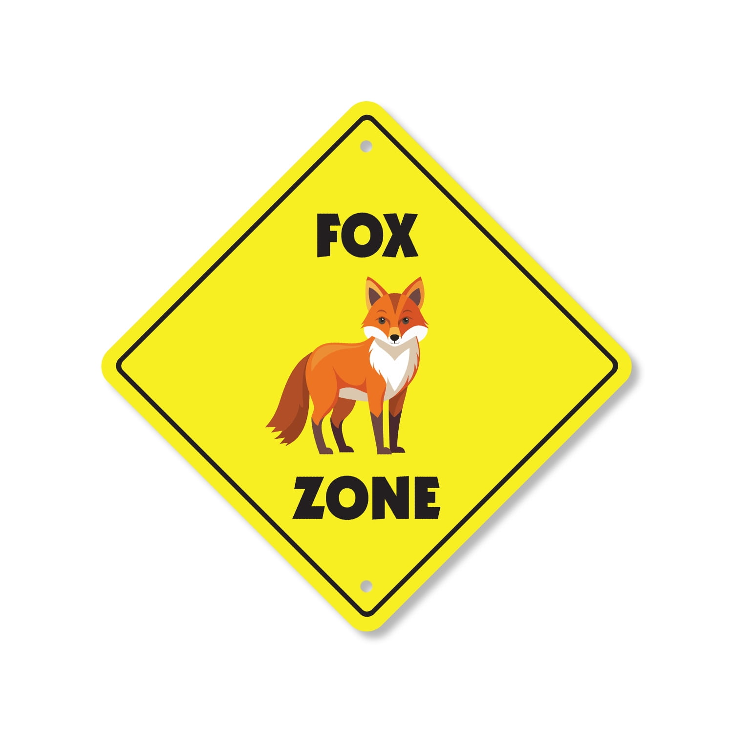 Fox Plastic Crossing Sign - 10 Inch X 10 Inch Xing Sign Gift Animal ...